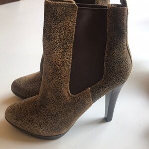 Michael Kors distressed leather booties 8 1/2.
